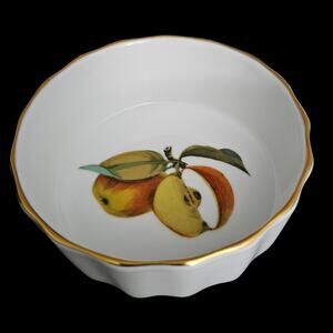 Royal Worcester Evesham Small Bowls Set of 2 Gold Rim England